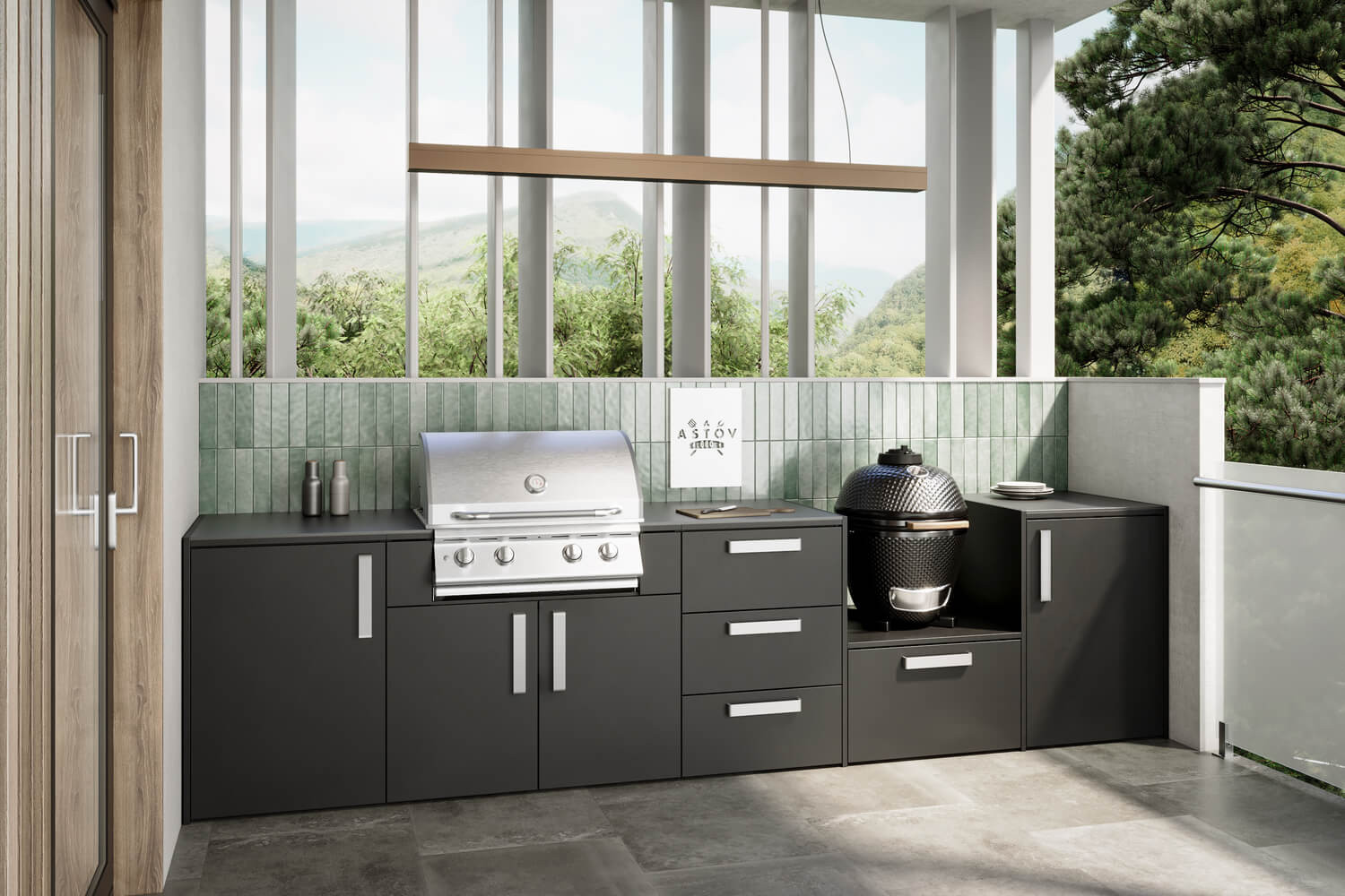 Комплект BBQ Астов Делюкс № 4 (ширина 3580 мм)