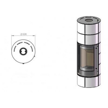 Печь EMBER Оля 1 G black