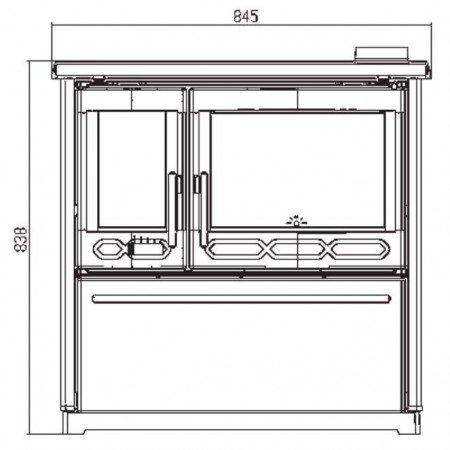 Дровяная плита Plamen 850 GLAS, белая