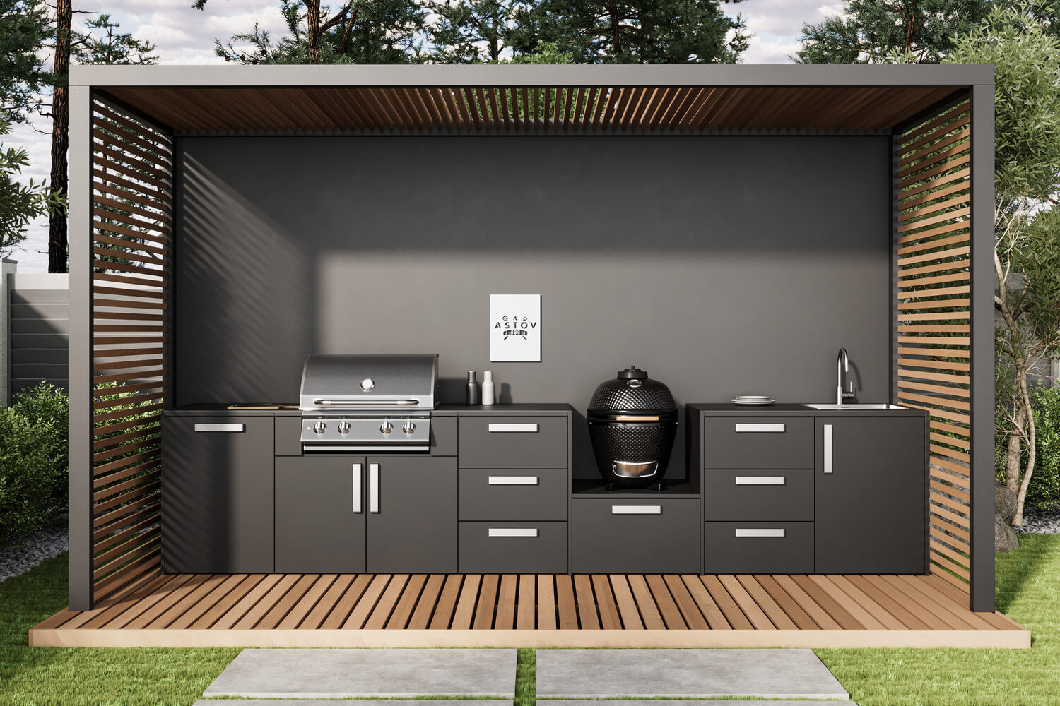 Комплект BBQ Астов Делюкс № 9 (ширина 4180 мм)