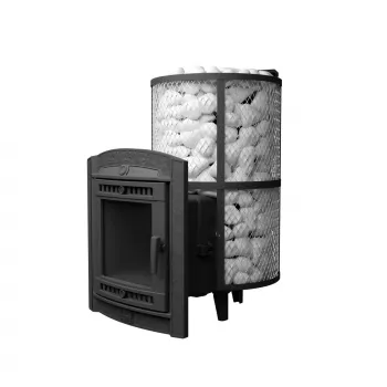 Печь для бани ПроМеталл Атмосфера L  сетка нержавейка  с газовой горелкой