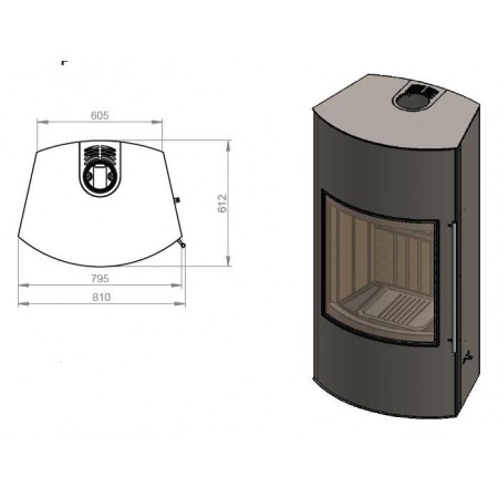 Печь EMBER Гордана 480 L+ black