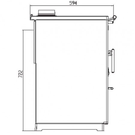 Дровяная плита Plamen 850 GLAS, белая