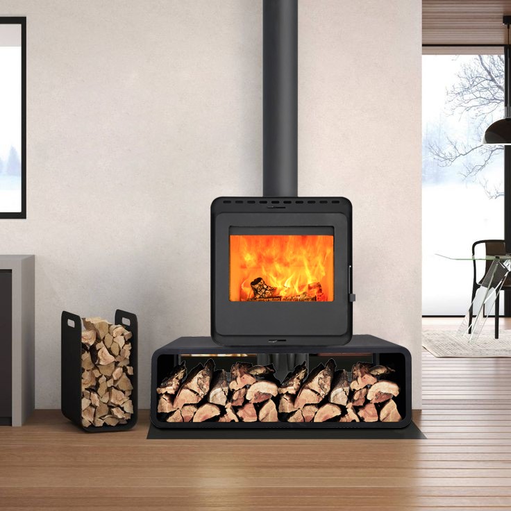 Печь камин Denner Fire Lumen Nest с дровником