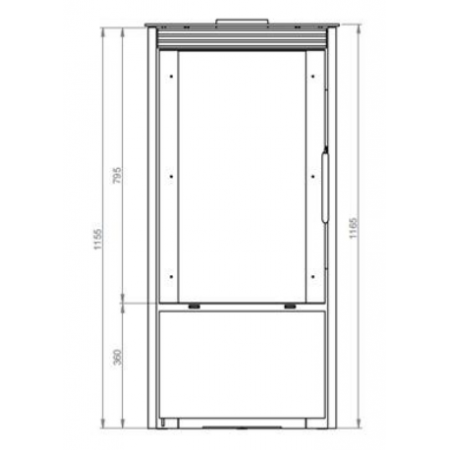 Печь-камин EMBER SKI-211/210 ручное регулирование, черный