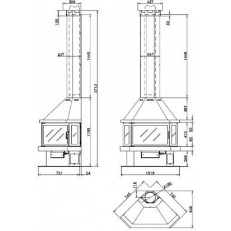 Дровяной камин LL CALOR LL-25A