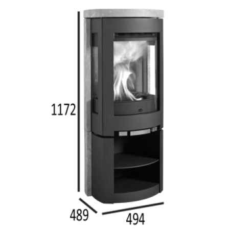 Печь-камин  Jotul F 377 панели из стеатита