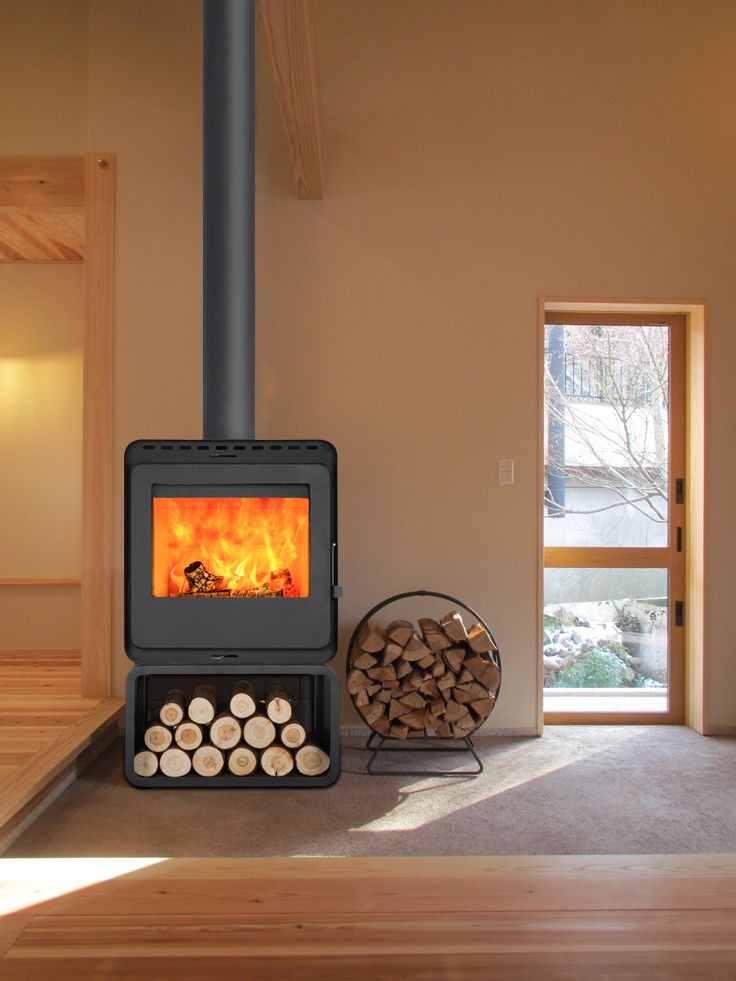 Печь камин Denner Fire Lumen с дровником