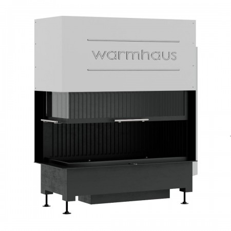 Каминная топка Warmhaus с левым угловым стеклом KANT L 100/57h