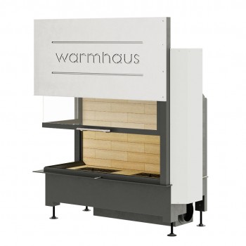 Каминная топка Warmhaus с левым угловым стеклом KANT L 100/57h