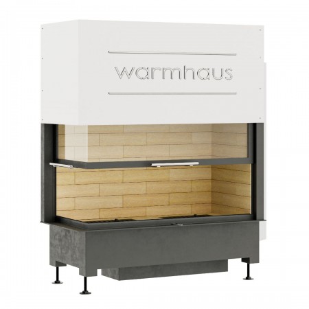 Каминная топка Warmhaus с левым угловым стеклом KANT L 100/57h