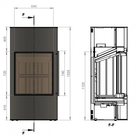 Печь EMBER Гордана 480 L+ black