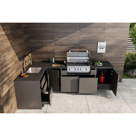 Кухня Astov BBQ № 9 (ширина 1820х2920 мм)