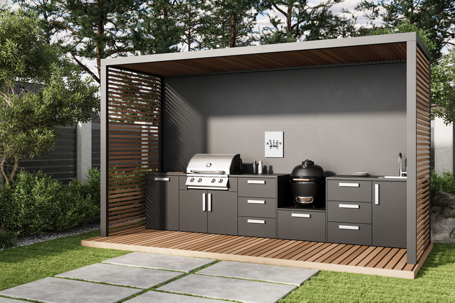 Комплект BBQ Астов Делюкс № 9 (ширина 4180 мм)