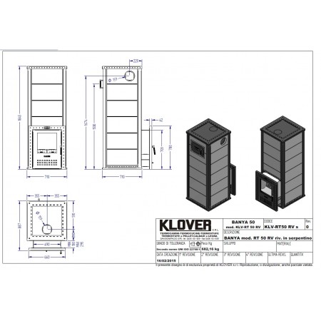 Печь для бани Klover RT 50-RV