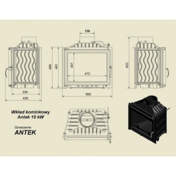 Каминная топка Kratki ANTEK 150