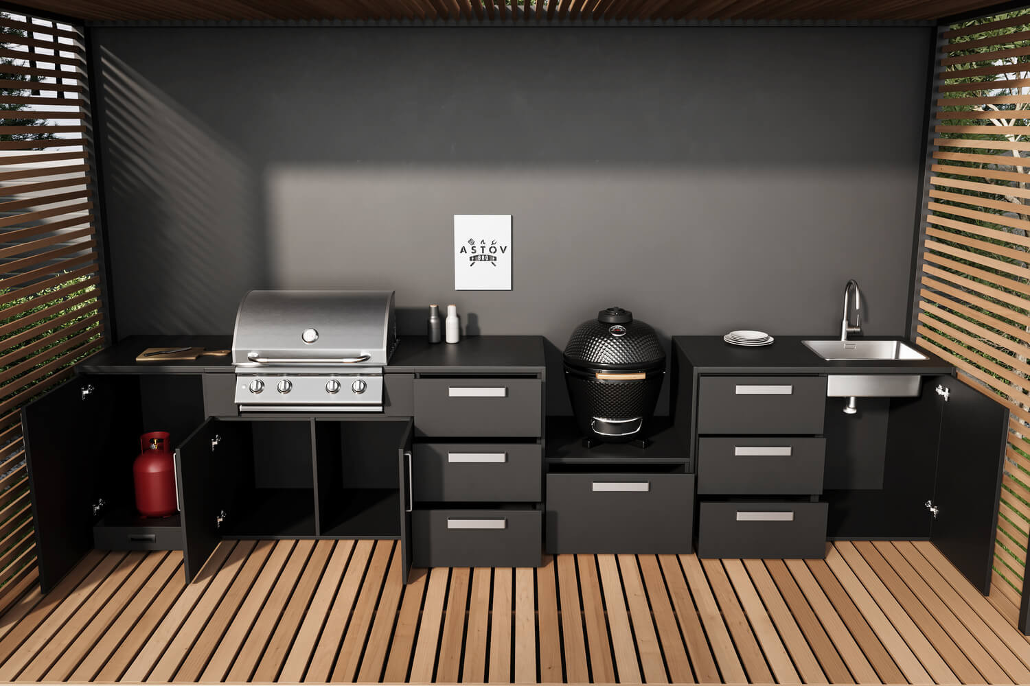 Комплект BBQ Астов Делюкс № 9 (ширина 4180 мм)