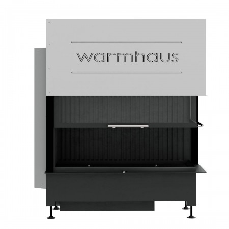 Каминная топка Warmhaus с правым угловым стеклом KANT R 100/57h