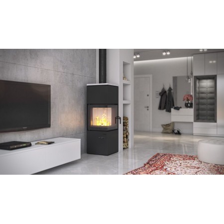Угловая печь-камин Defro Home Quadroom
