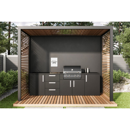 Комплект кухни барбекю Astov BBQ Делюкс № 2 (ширина 2840 мм)