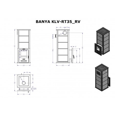 Печь для бани Klover RT 35-RV