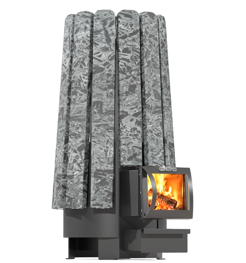 Дровяная банная печь Grill'D Cometa Vega 240 Long Stone (Серпентинит)
