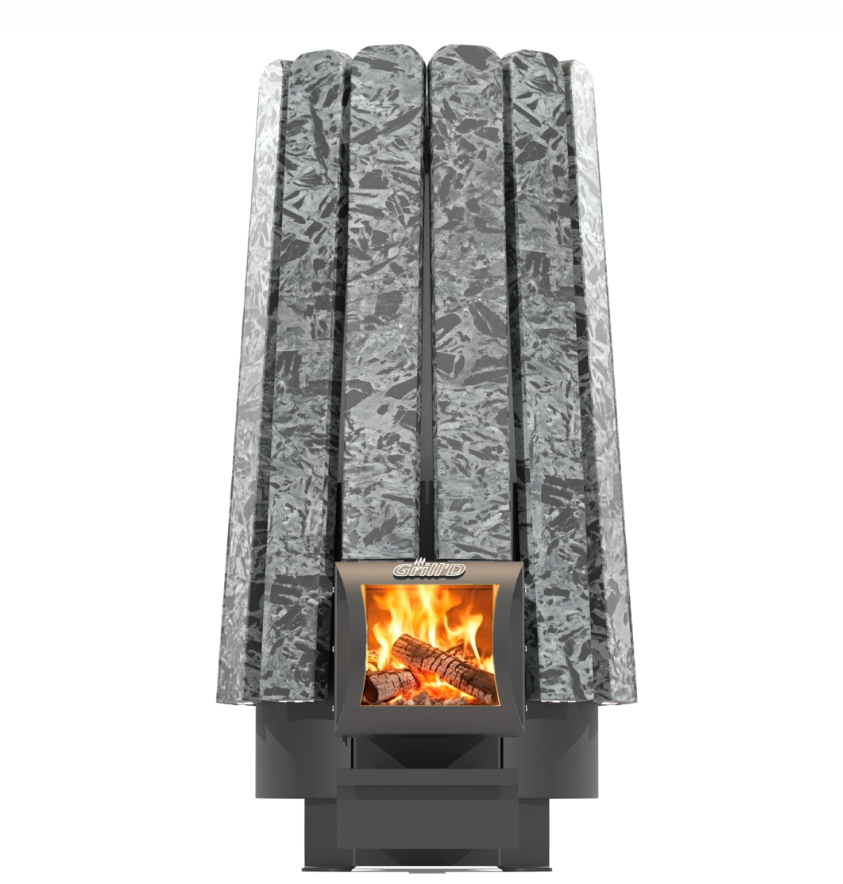 Дровяная банная печь Grill'D Cometa Vega 240 Long Stone (Серпентинит)