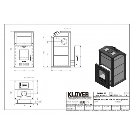 Печь для бани Klover RT 35-P